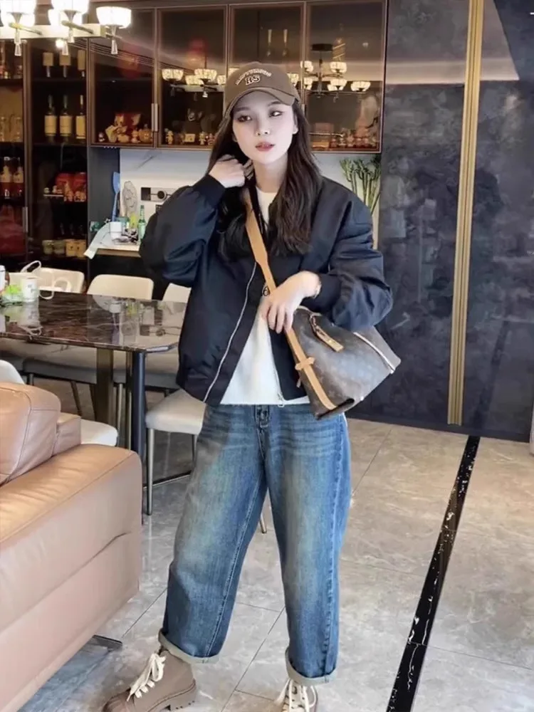 Bla ort البيسبول Jaet المرأة عارضة Sle عمال سترة واقية معطف ربيع الخريف جديد وصول تخفيف Faion فضفاضة تناسب