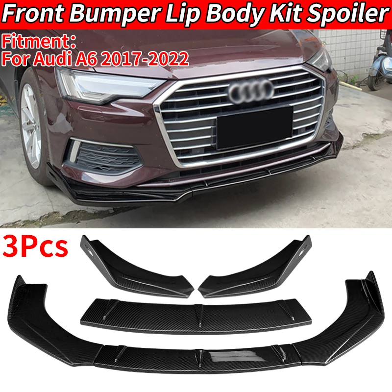 

Car Modification Accessories Front Shovel Diffuser Splitter Body Kit Spoiler Fit For Audi A6 2017 2018 2019 2020 2021 2022