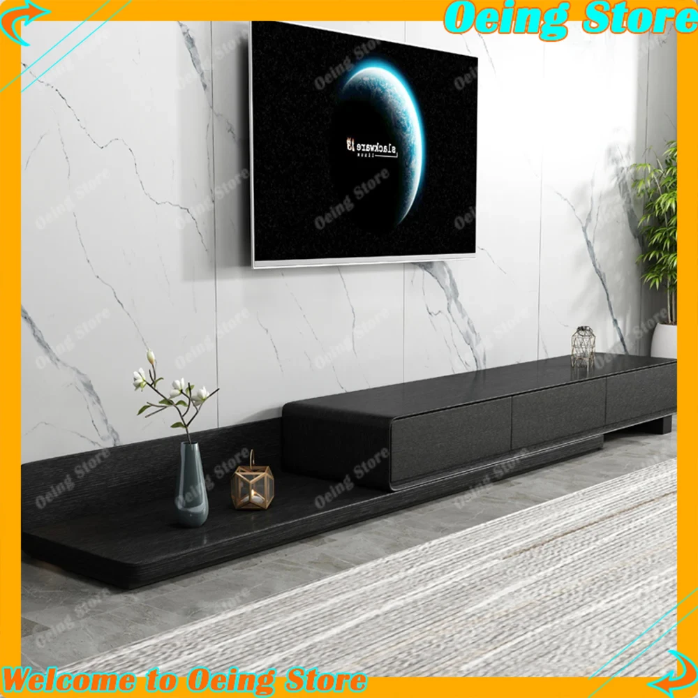 

Retractable Aesthetic TV Stand Floor Mount Stylish Modern Furniture For Hotel Living Room With Drawers Home Decoration Solution