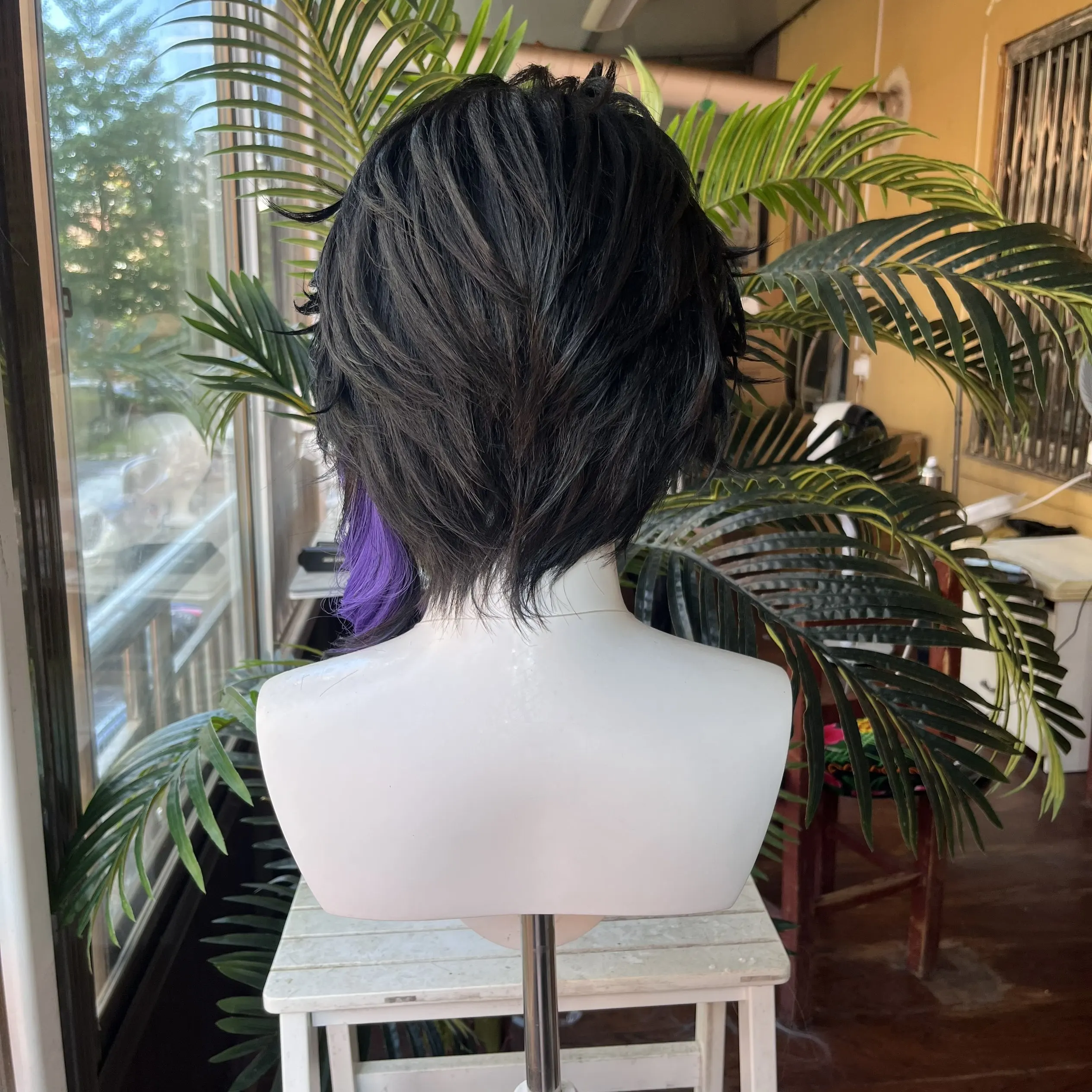 [Styled Wig]Pantalone‌ Cosplay Wig Game Genshin Impact For Man Black Hair Mixed 55CM Pantalone Cosplay Wig Hallowmas Party view 5