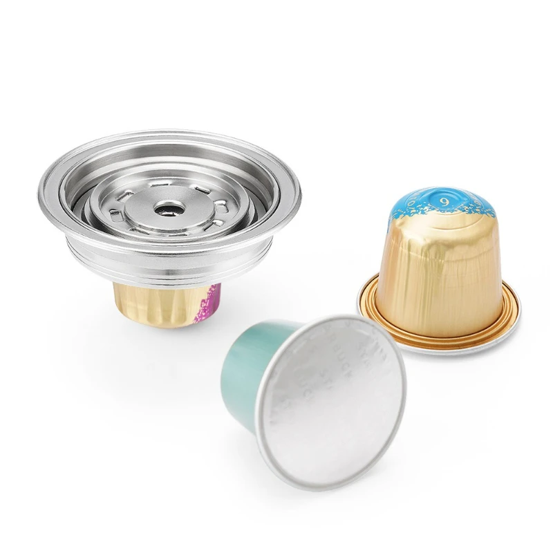 Adaptador de filtro de conversión de cápsula pequeña de taza G de acero inoxidable para máquina Vertuo Next Pop, taza de cápsula reutilizable para Nespresso