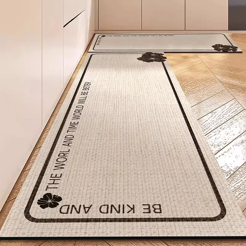 

Kitchen Floor Mat Waterproof Carpet PVC Leather Carpets Long Foot Mats Anti-slip Rug Home Decor Rugs Alfombra De Cocina