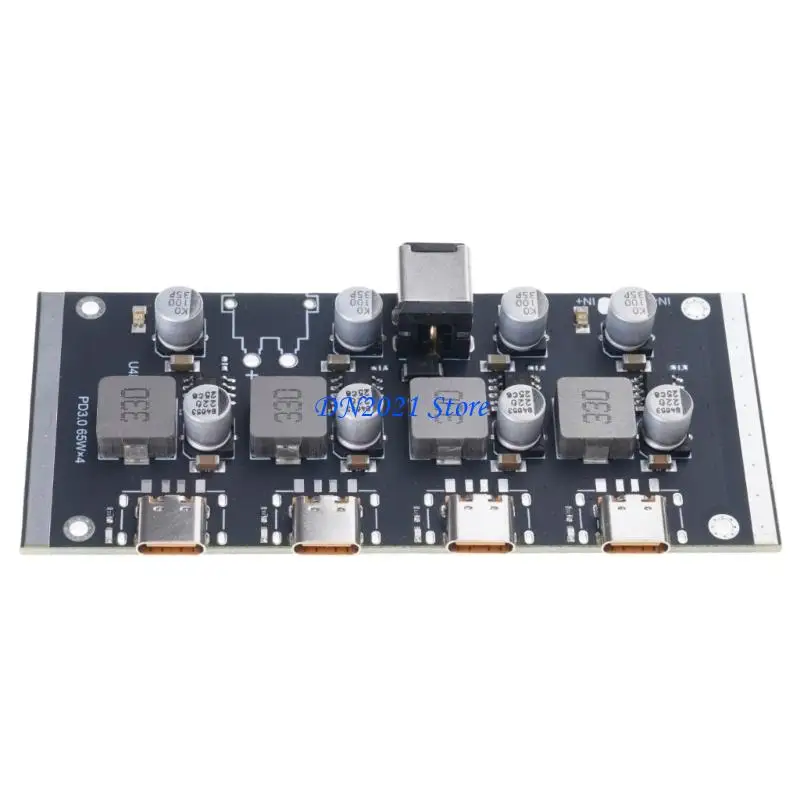 

F3KE 4-Way PD65W Fast Charging Module Type C Interfaces Fast Charging Board Support PD3.0/2.0 Replacement for Phone Laptop