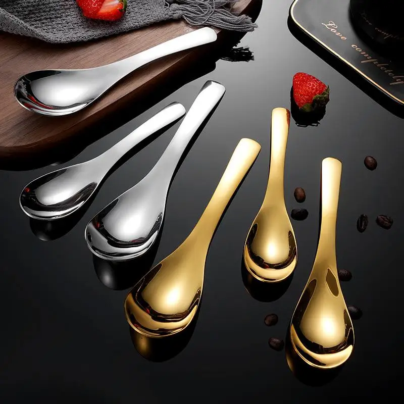 Cucharas para servir de acero inoxidable 304, mango largo resistente a la oxidación para un uso fácil con sopa, gachas, herramientas esenciales de cocina, 1 ud.