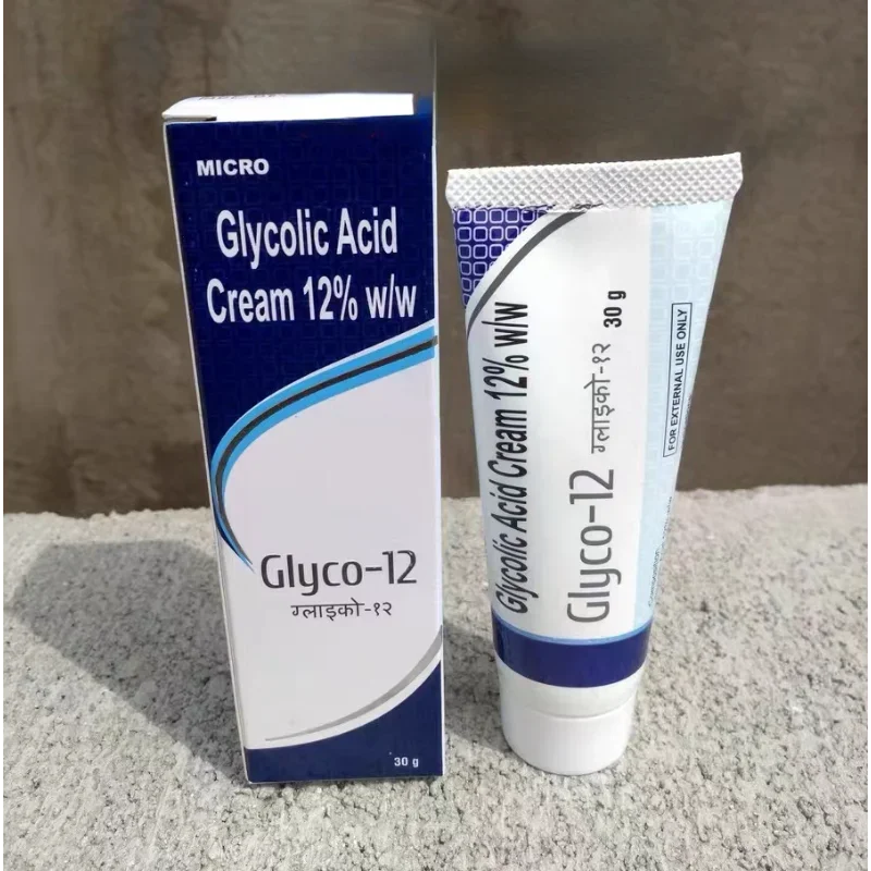 Glyco Glycolic Acid 12% Cream 30g Revive Healthy Skin Exfoliating Peel Anti Ageing Unclog Pores Remove Blackheads Face Skin Care