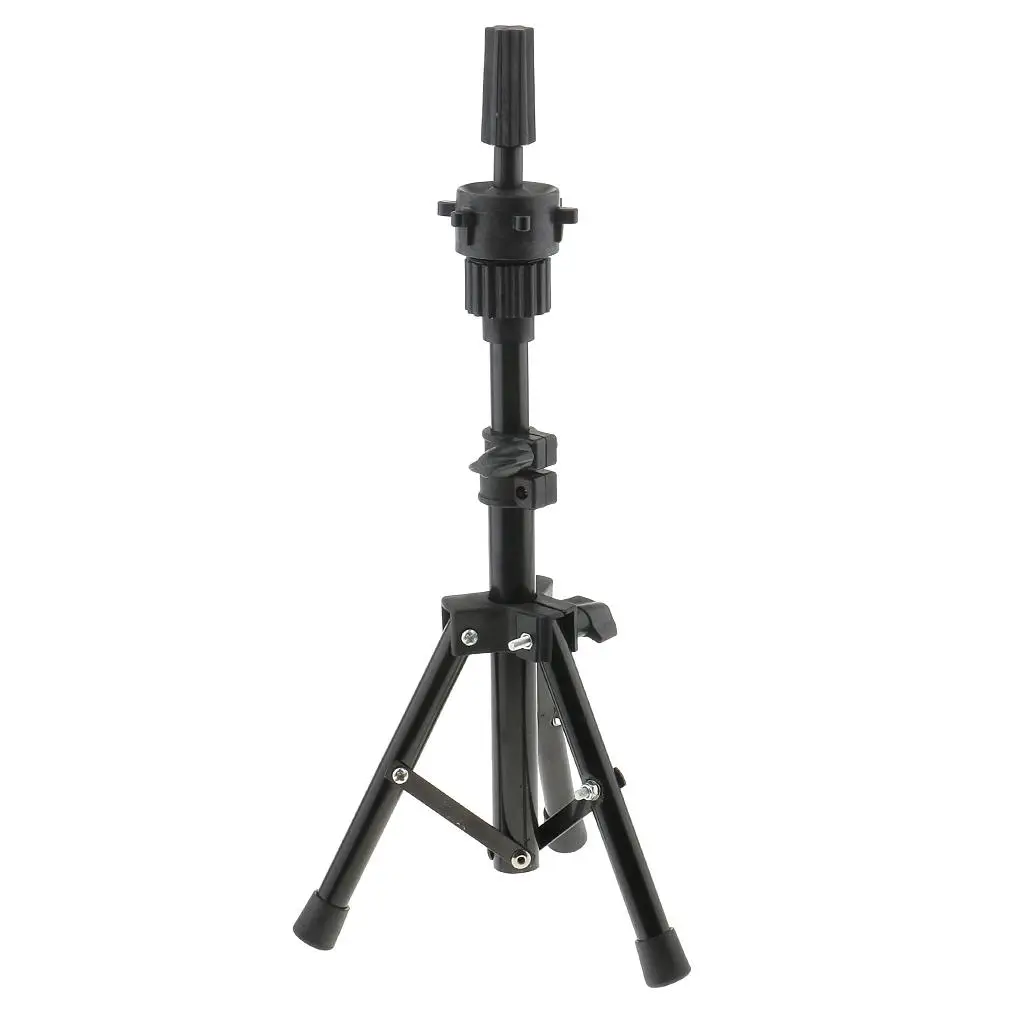 Heavy Duty Tripod Stand Cosmetology Training Doll Head Canvas Cork Block Model Holder for Salon