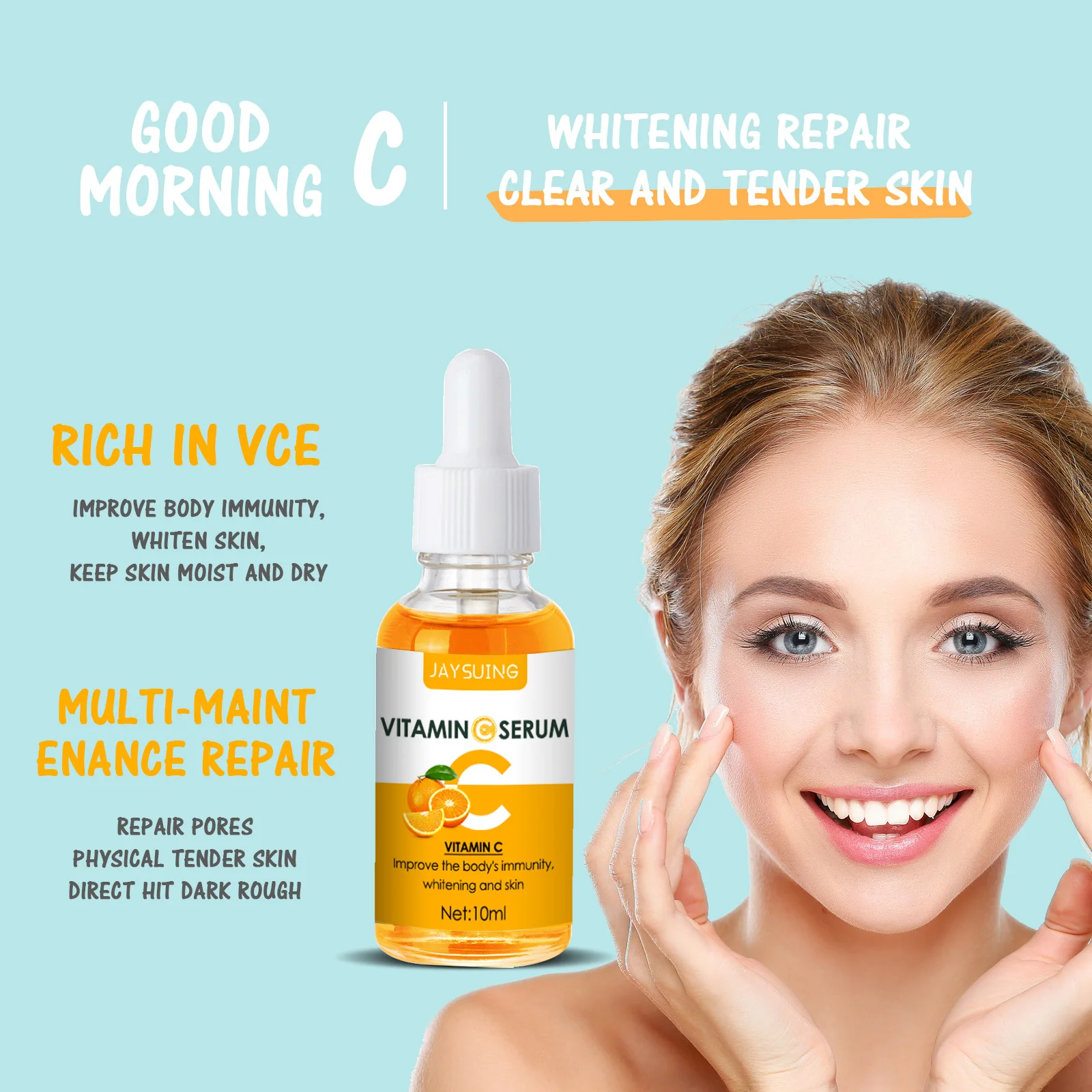 Vitamine C Serum En Retinol Serum Vroege C Late A, Verminderen Fijne Lijntjes En Delicate Huid, Gladde Huid Gezicht Essence Set, 10Ml 10Ml