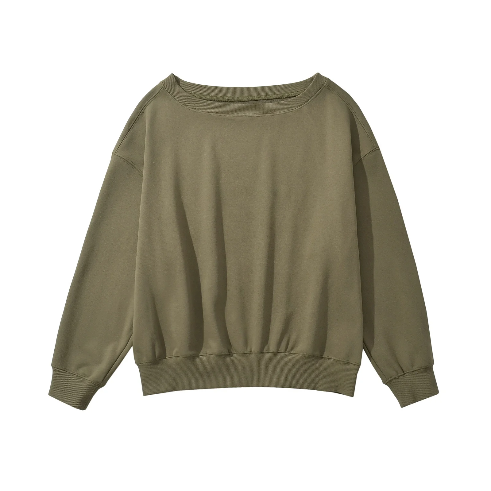 レトロアメリカンロングスリーブオフショルダースウェットシャツレディース春秋レイジースリーブルーズデザインセンストップストリートウェア