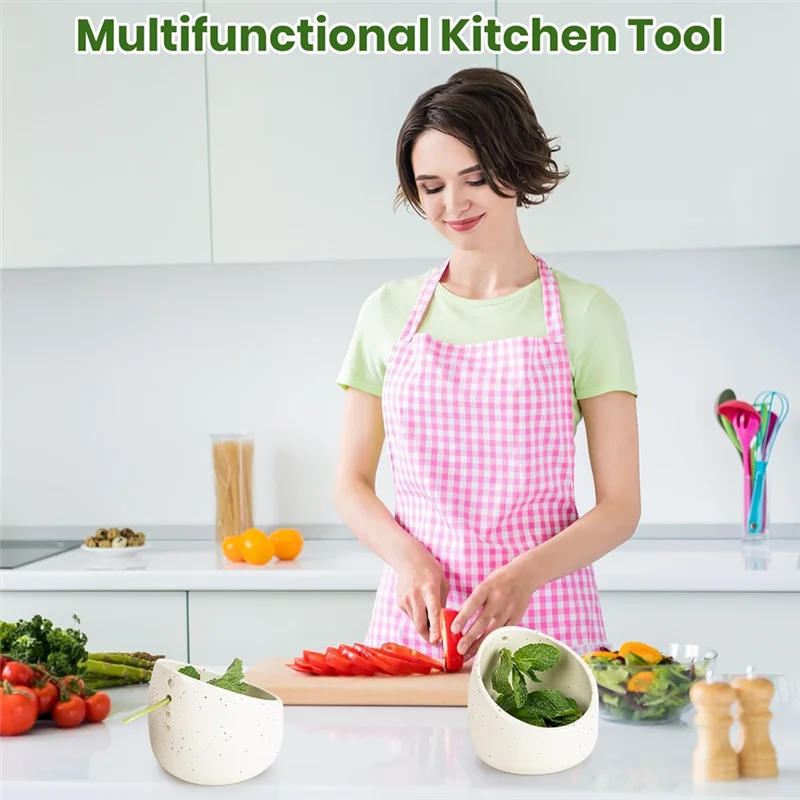 

FAAJ-Pottery Herb Stripper Bowl Herb Stripper Bowl For Separating Leaves And Stems