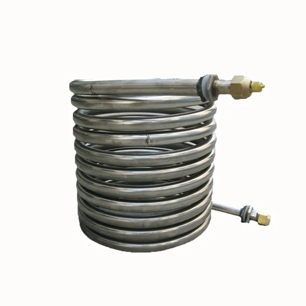 Factory Price Pure Titanium Spiral Cooling Coil Heat Exchanger Evaporator For Seafood Pool Use