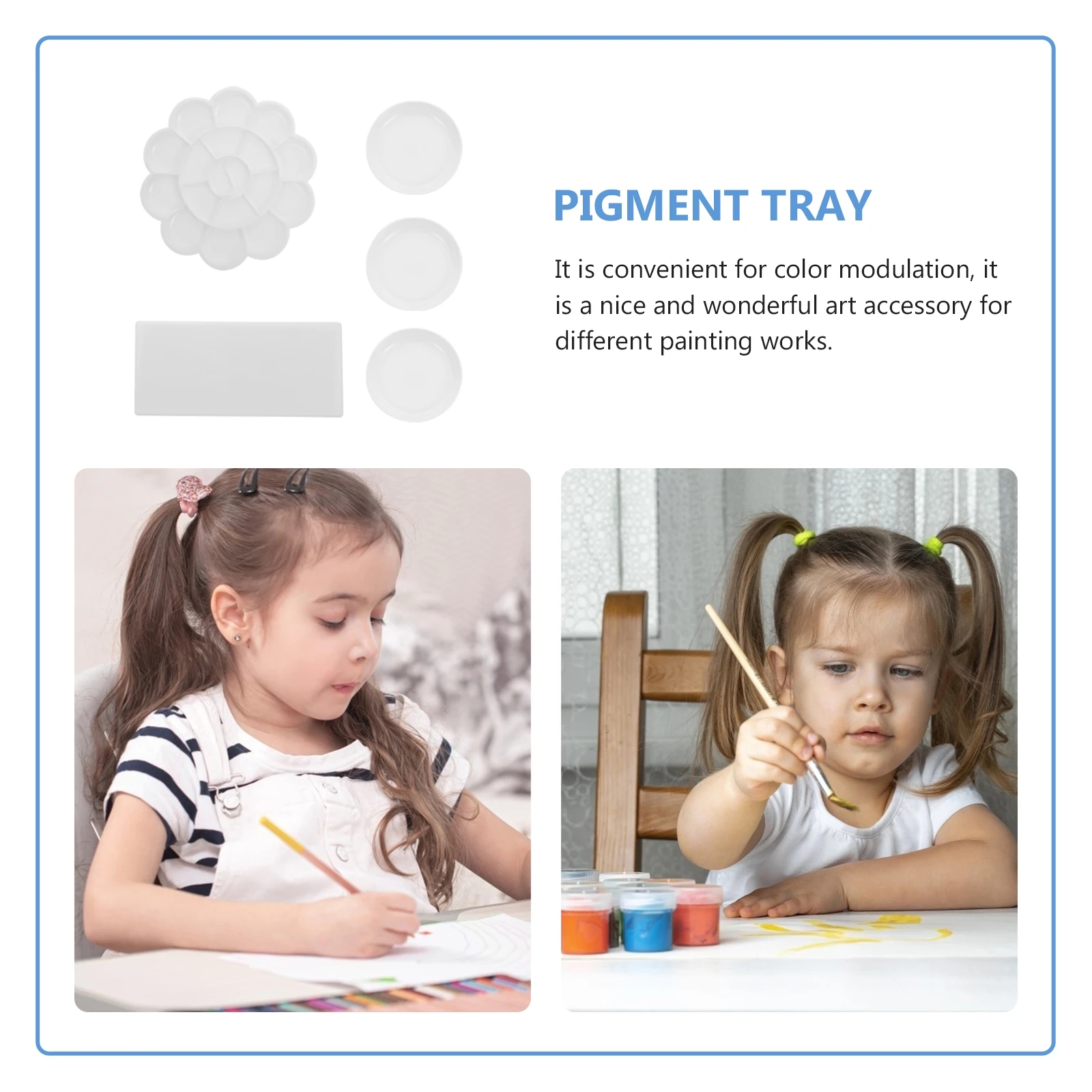 

Palette Creative Color Pallet Watercolor Pigment Tray Student Stationery Painting Mixing Mixer Plate