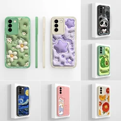 삼성 갤럭시 S21 + S21 S21FE S21Ultra 귀여운 스타 소프트 실리콘 Funda 내구성 코크 Galaxy21 FE 케이스 S21 Pro 커버