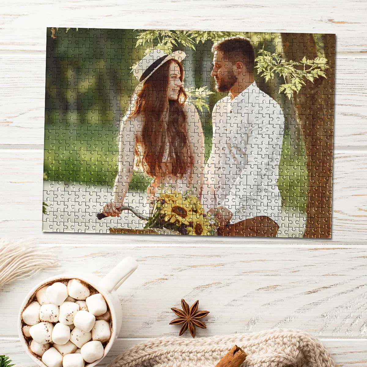 35/150/300/500/1000pcs cool couple Custom Photo Personalised Decompression Puzzles Jigsaw puzzle Mosaic Personalised