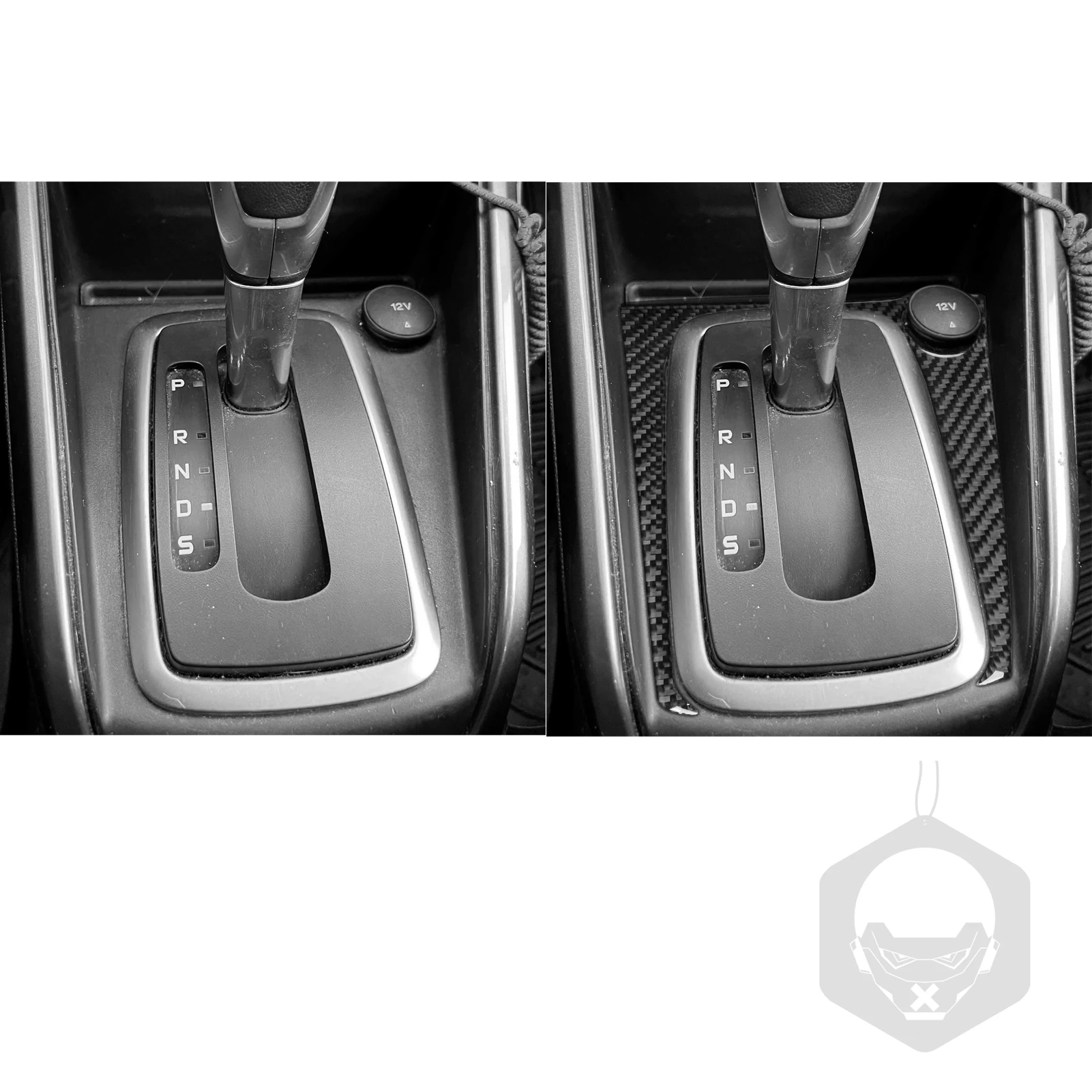 ألياف الكربون الحقيقية اكسسوارات السيارات والعتاد التحول الإطار غطاء ناعم ملصق لفورد EcoSport 18 2019 2020 2021 2022 2023 2024 2025 #4