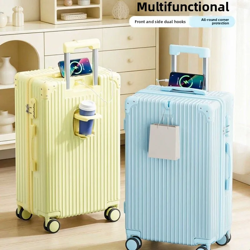 large-capacity-24-inch-carry-on-suitcase-durable-multi-functional-travel-bag-women's-pullman-password-box-pc-abs-material