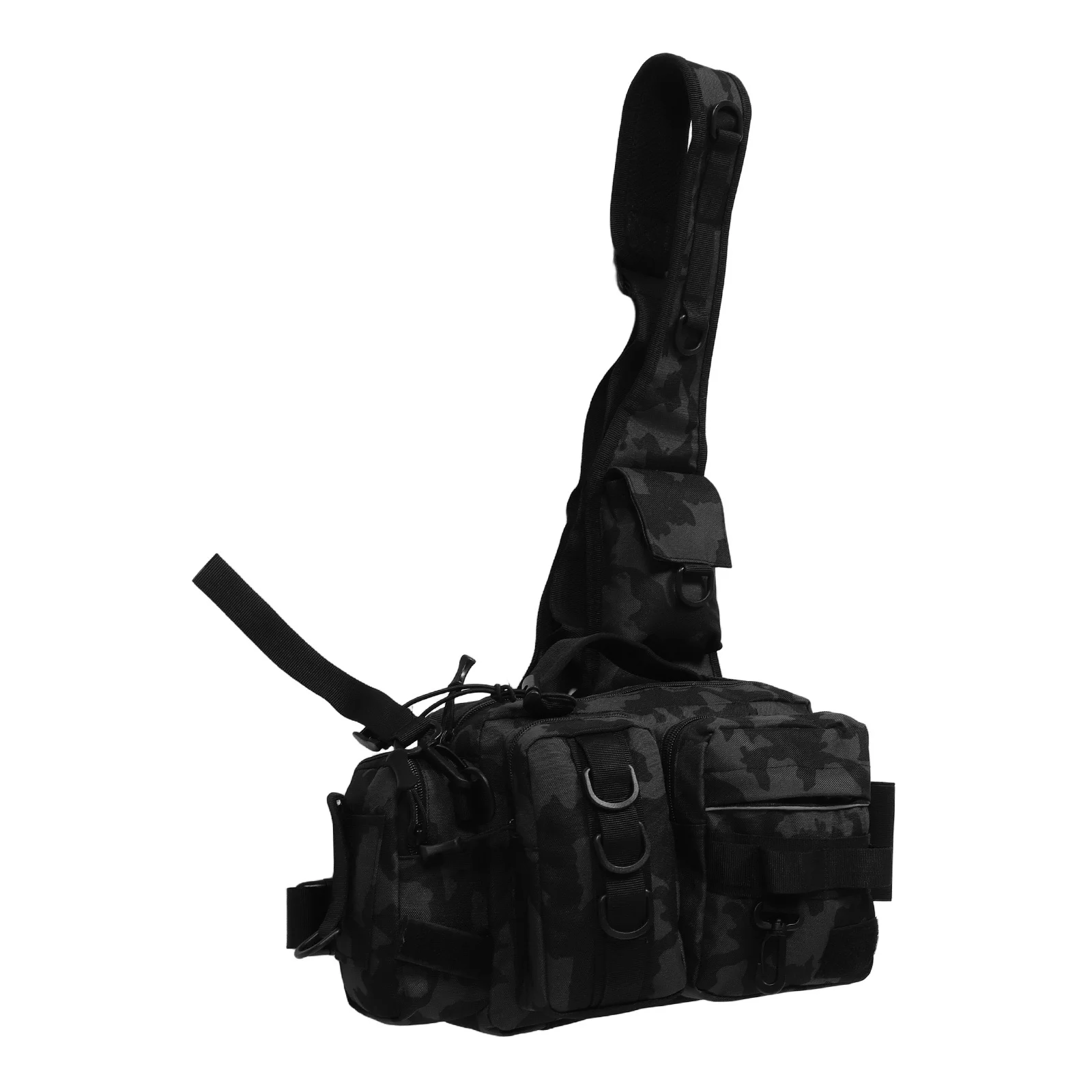 

Multifunctional Waterproof Fishing Tackle Bag Camouflage Crossbody Waist Pack Portable Repair Tool Holder Outdoor Fishing Gear