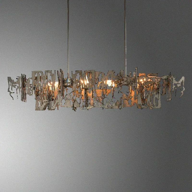 Modern Novelty Hollow-Out Steel Led Pendant Light Living Dining Room Chandelier Lighting Home Decor Loft Hanging Lamp Luminaria