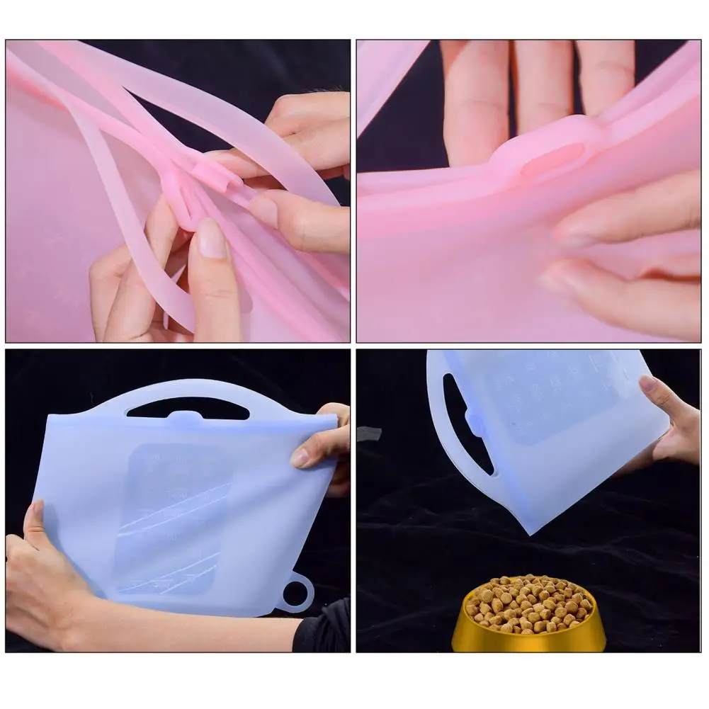 Portable Bottle Sterilization Pouch Silicone Storage Bag for Baby Bottles Reusable Silicone Food Storage for Fridge for Fruit