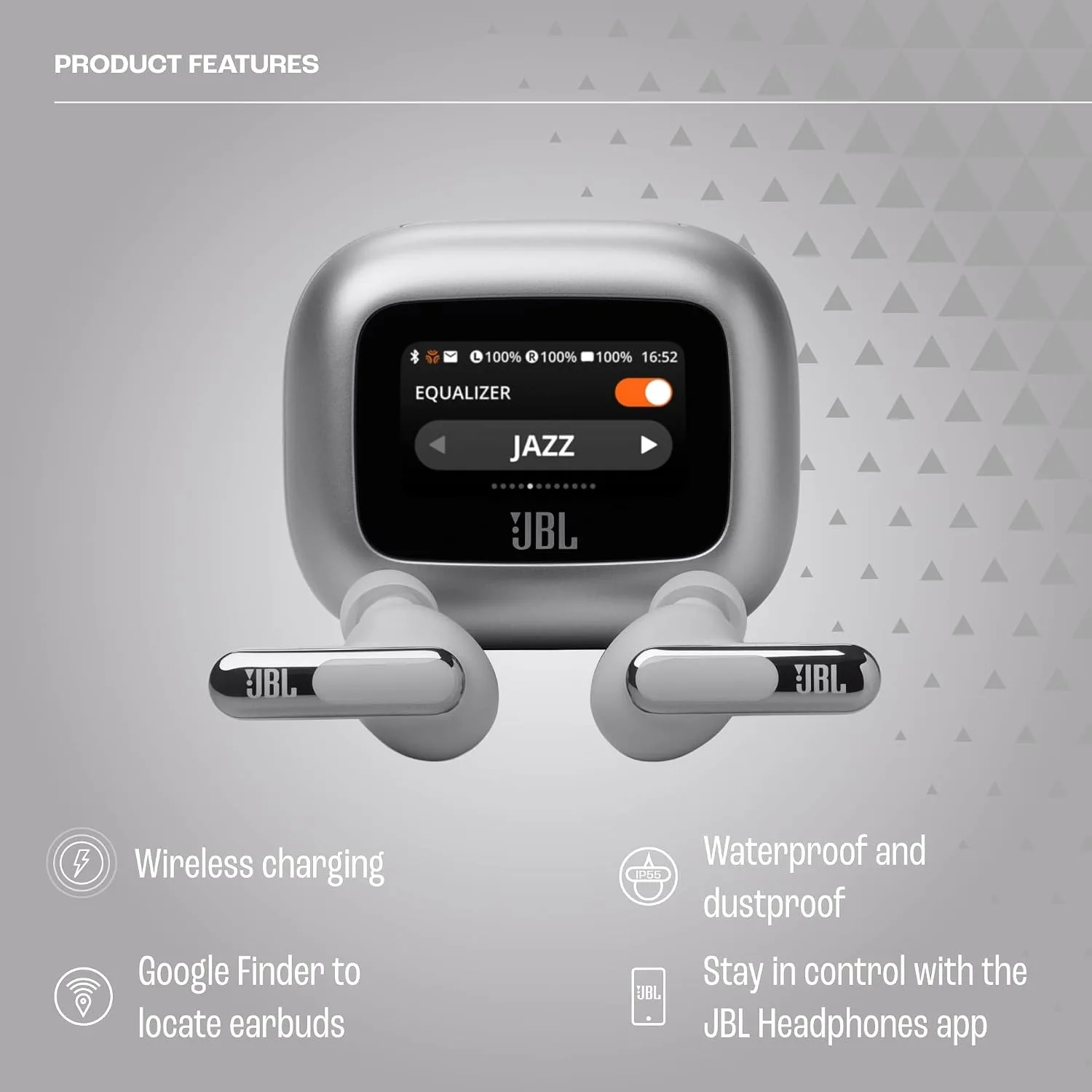 JBL LIVE BEAM 3 Noise Cancelling True Wireless Earbuds, Multi-Point Connection, Deep Bass Earphones For Travel Work And Sports
