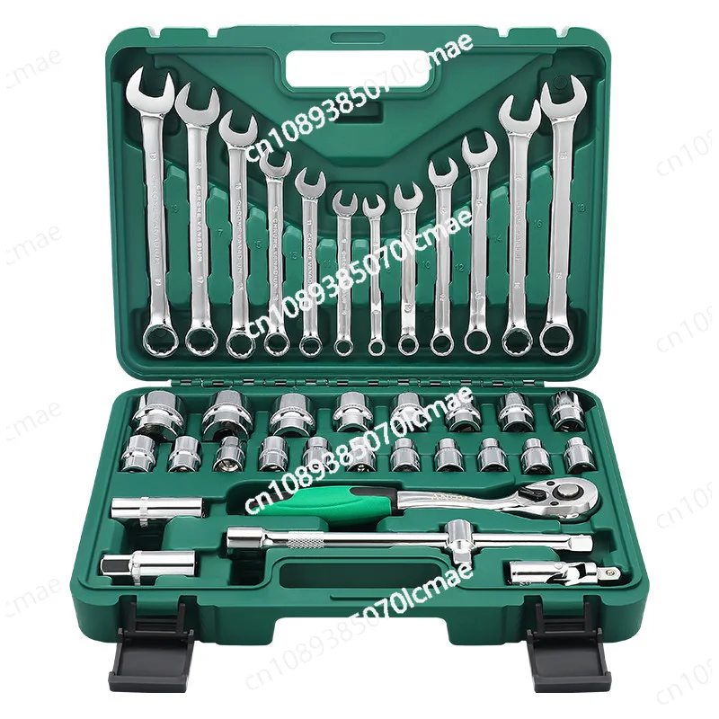 Garage Workshop Workstation Tool Box, Hand Tools Kits Set, Ratchet Hardware, 108Pcs