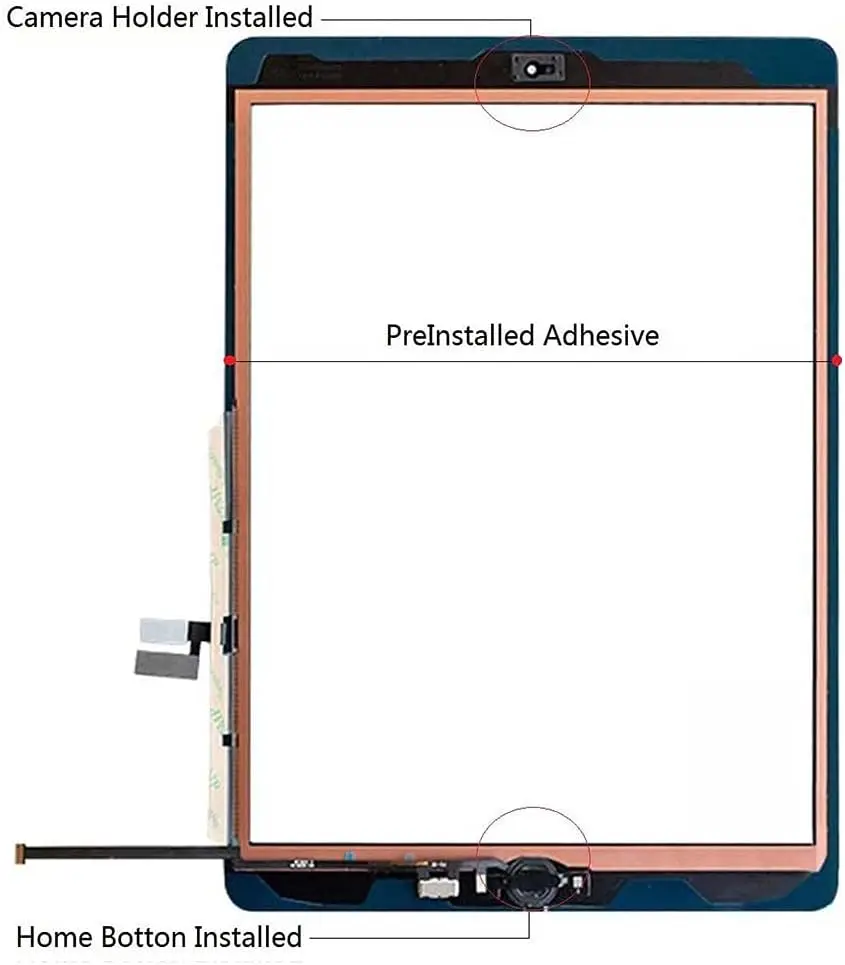 Ekran dotykowy 10.2 cala do iPada 7 2019 A2197 A2198 oraz iPada 8 2020 A2428 A2429 A2430, digitizer, przednia szybka, panel dotykowy.