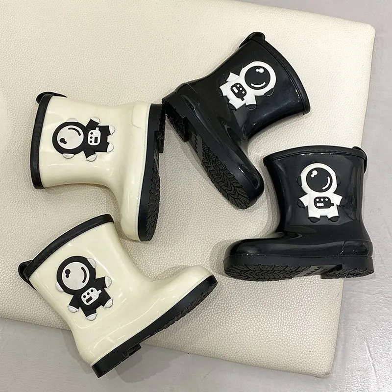 أحذية المطر المقاومة للماء للأطفال غير قابلة للانزلاق، أحذية لطيفة مبطنة بالصوف الدافئ للأولاد والبنات والأطفال الصغار في رياض الأطفال للاستخدام الخارجي #3