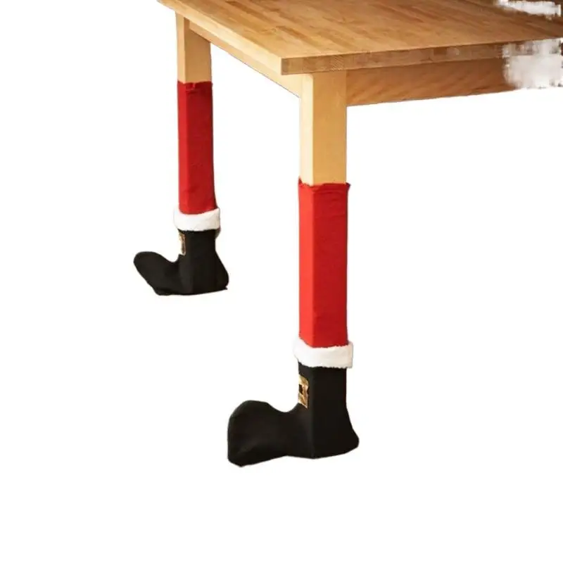 Christmas Table And Chair Leg Covers Festive Furniture Foot Sleeves Holiday Home Party Decoration Supplies Chair Coveror