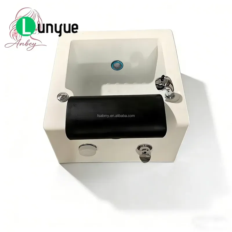 Freestanding Foot Bath with 7 Color LED Lights Super Soft Latex Pads Water Level Control Switch for Beauty Salons Spa Home