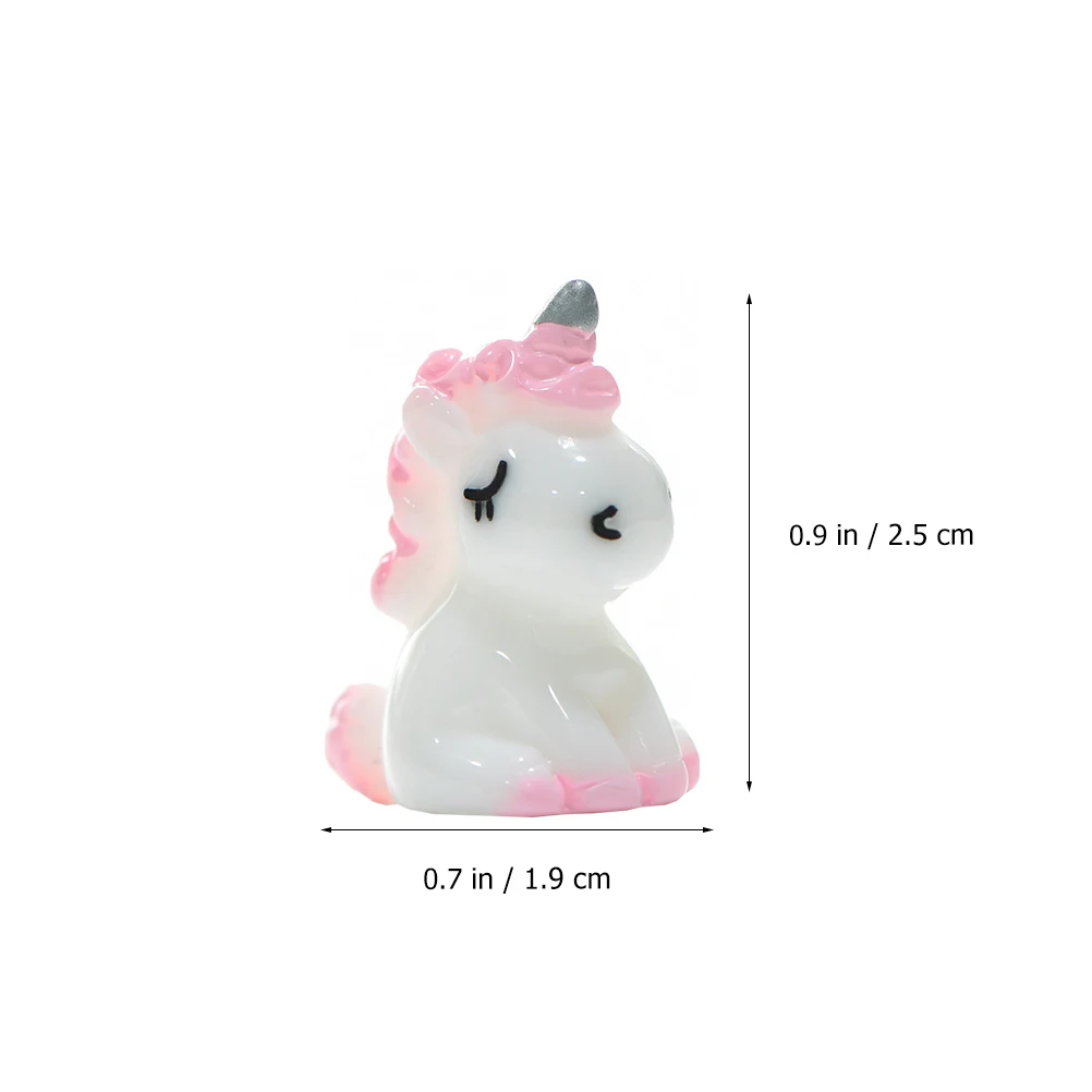 

10 Pcs Unicorn Ornaments Figurines Bonsai Miniature Plant Resin Home Decoration