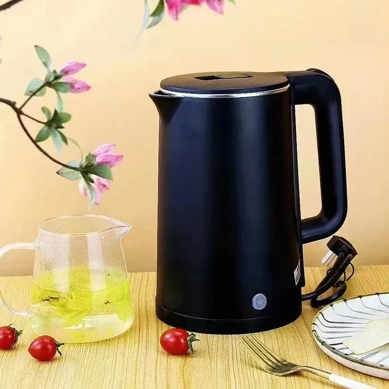 Wanlida Stainless Steel Electric Kettle Double Layer Insulated Health Kettle Logo Printing Electric Water Dispenser From China T