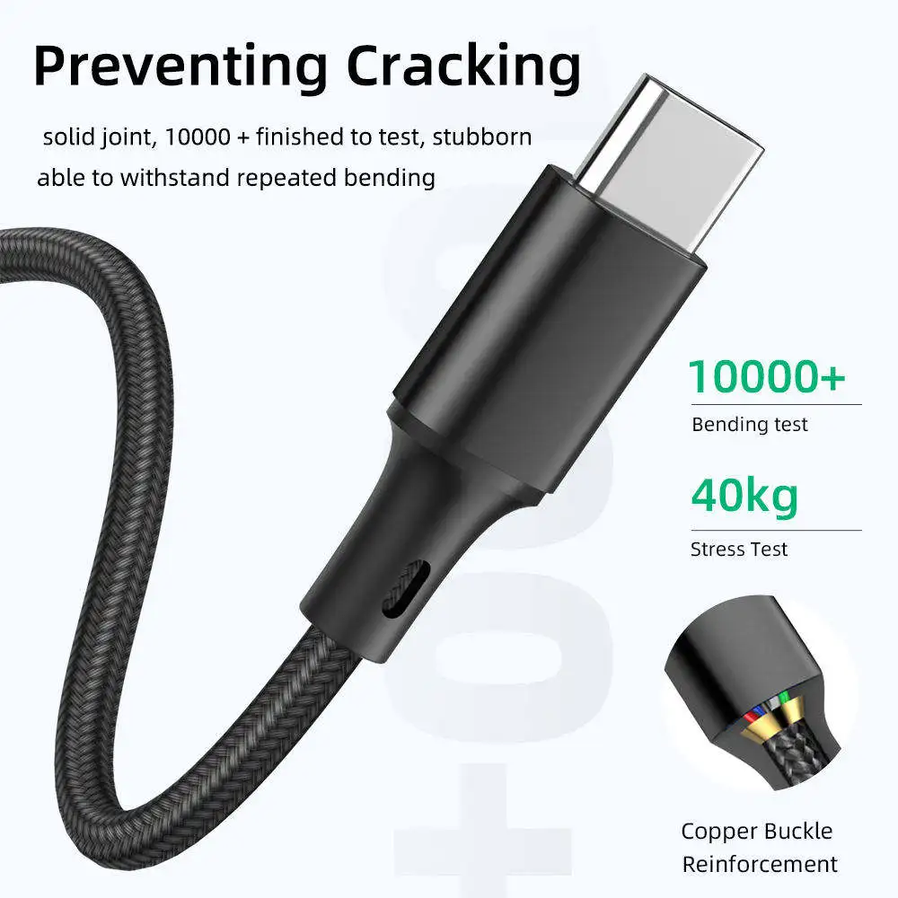 Eonline 5A 1M 60W PD Type C To Type C Cable USB-C Super Fast Charger Wire Cord PD USB Cable For Samsung S20 Xiaomi Huawei P30