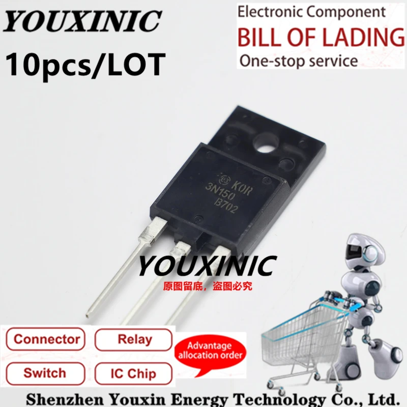 

YOUXINIC 2021+ 100% New Imported Original 3N150 STFW3N150 TO-247 MOS FET 3A 1500V