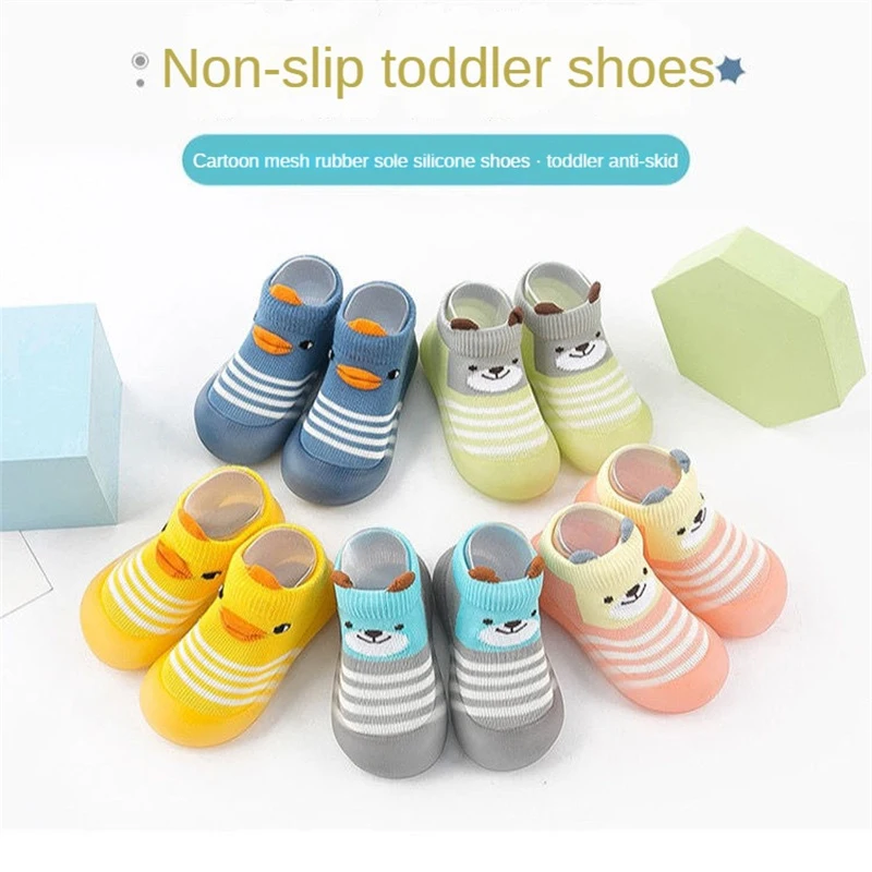 

Baby Anti-slip Socks Shoes Cute Cartoon Kids Rubber Sole Child Floor Sneaker Toddler Newborns First Walker Shoes For Babies 0-3Y