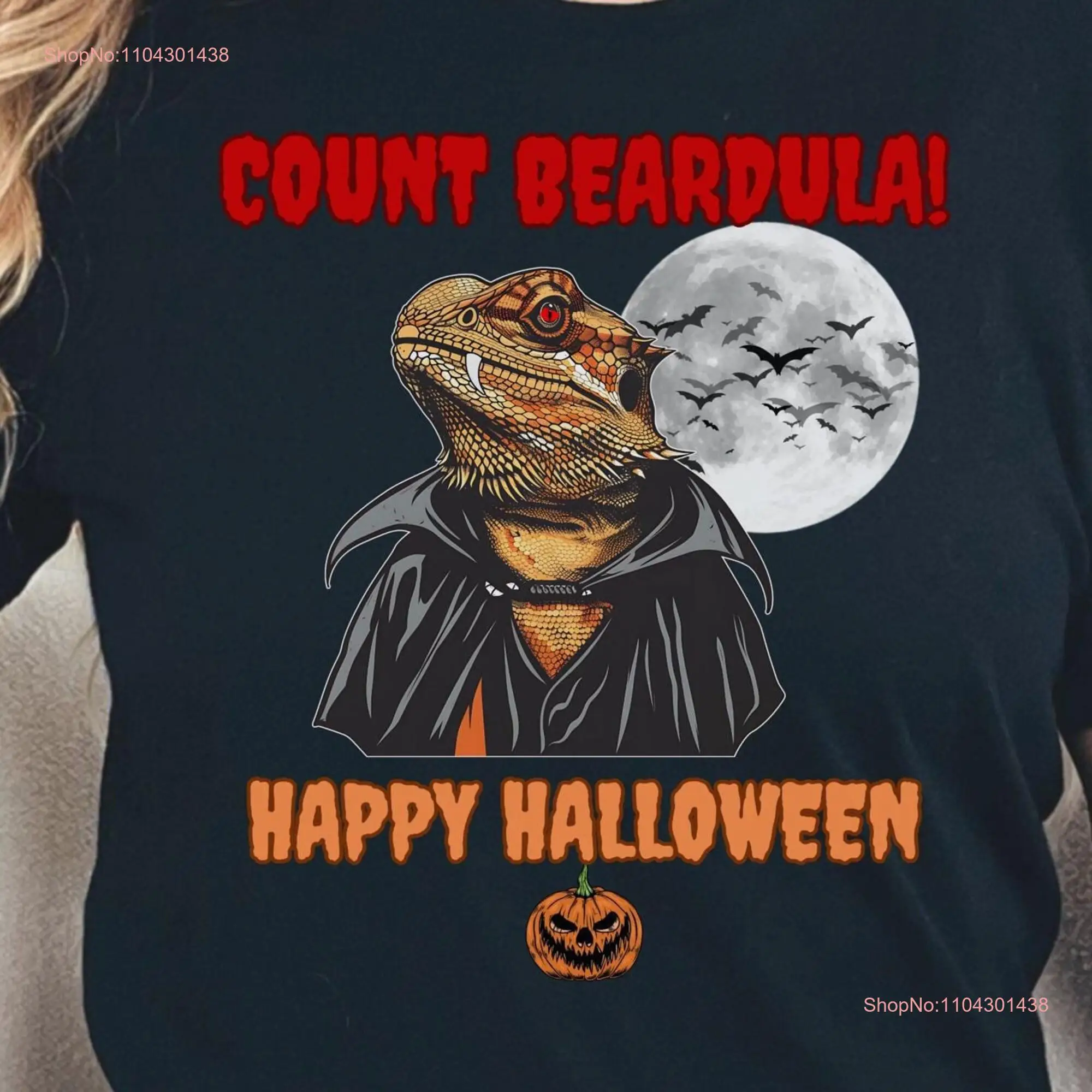 Halloween Beardie shirt Bearded Dragon gift funny long or short sleeves