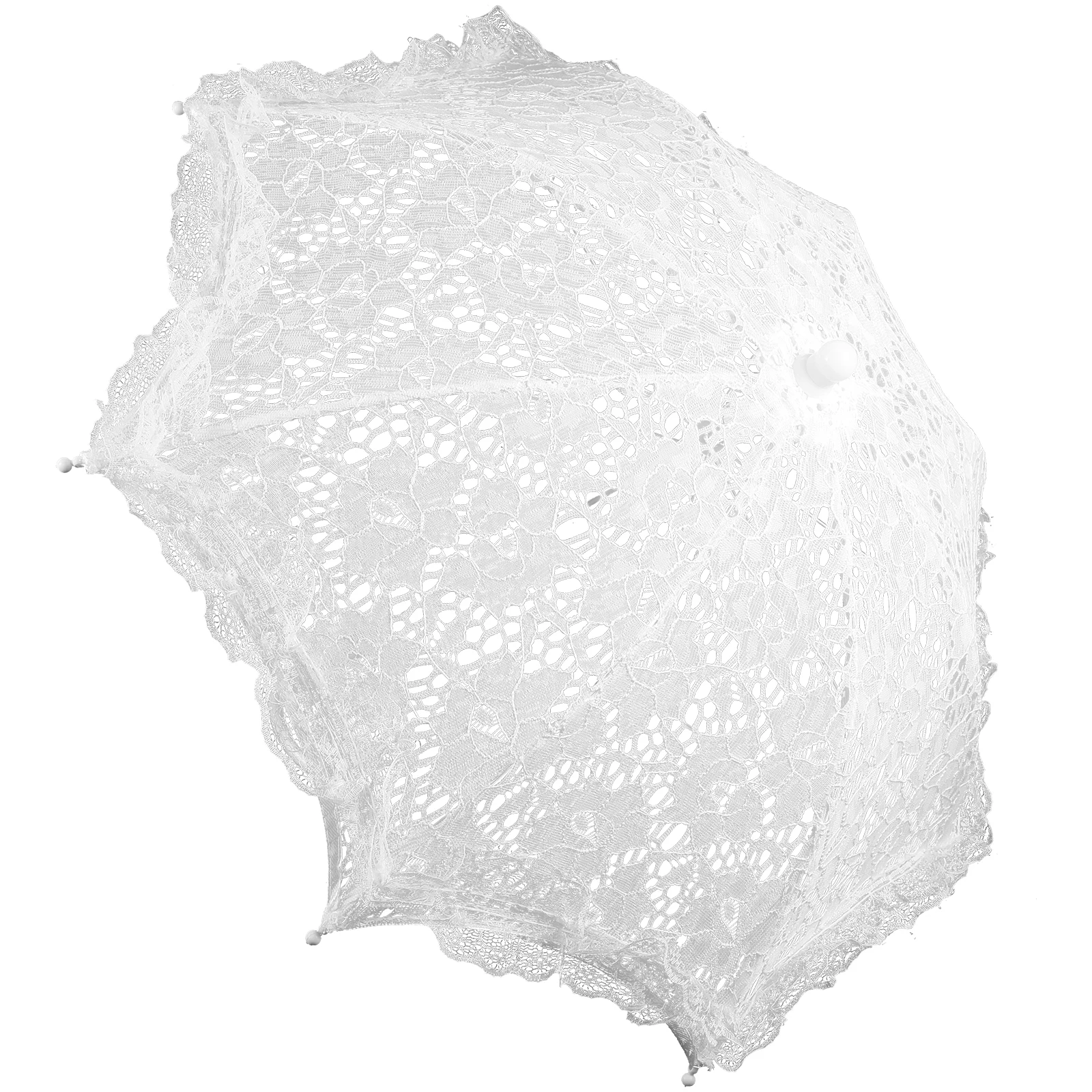 

Children's Dance Decoration Umbrella Lace Fan Parasol Girls White Small for Decorating Decorations Steel Kids