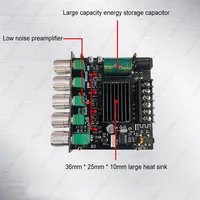 Digital Power Amplifier Board ZK-MT21 100W+2*50W 2.1 Channel Subwoofer AUX 12/24V Audio Stereo Bluetooth 5.0 Amp HiFi For Home