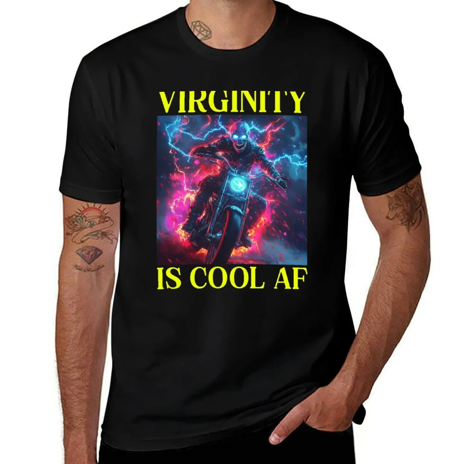 La Virgenidad es genial AF divertida camiseta virgen camiseta de manga corta que cubre ropa estética tops camisetas lisas para hombres