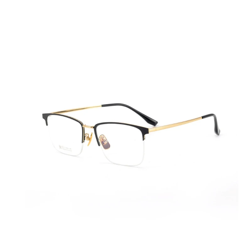 

Half titanium frame fashionable retro glasses