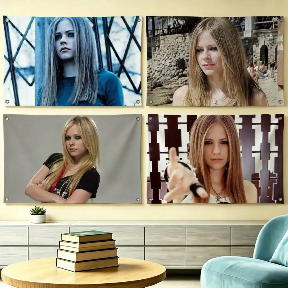 Rock Princess Avril L-Lavigne Flags for Bedrooms Home Decor Items Outdoor Decors Garage Decoration Flaga