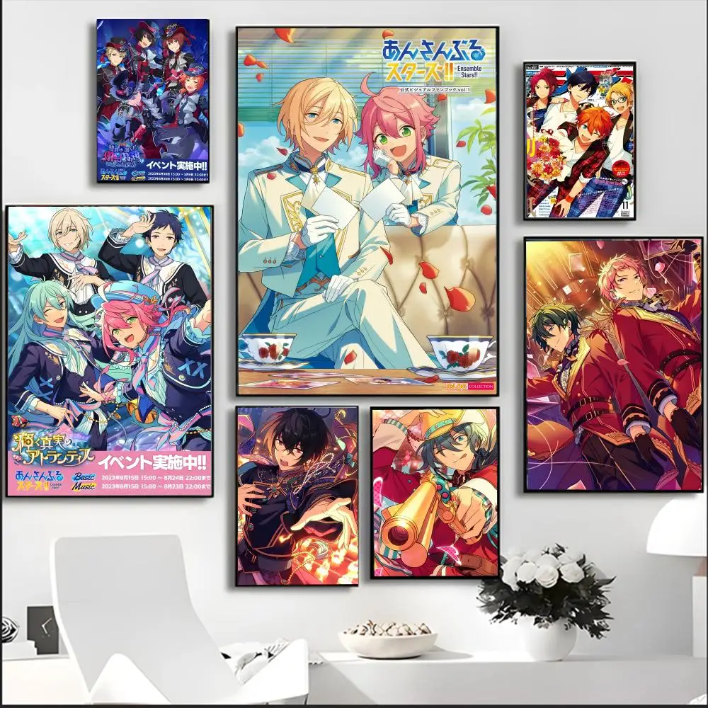 Ensemble Stars Painting Calligraphy HD Waterproof Canvas Art: Aesthetic Wall Decor Home,Bar & More