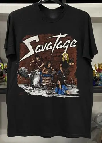 

Хлопковая черная рубашка в стиле унисекс с бандажом Savatage VN1659