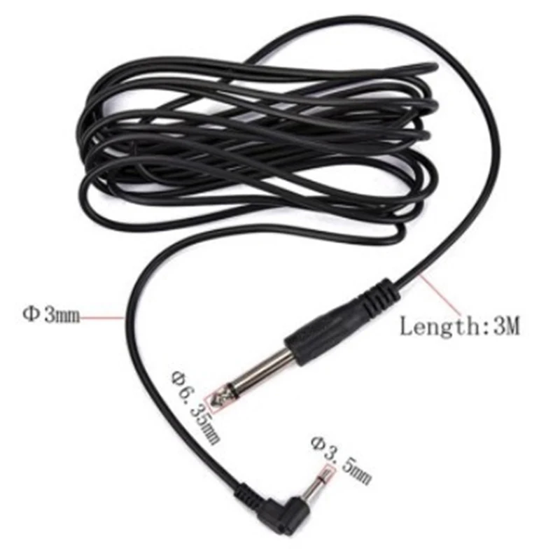 Wzmacniacz gitarowy kabel 3m elektryczny Patch Cord wzmacniacz gitarowy lifier AMP kabel gitarowy gitara elektryczna