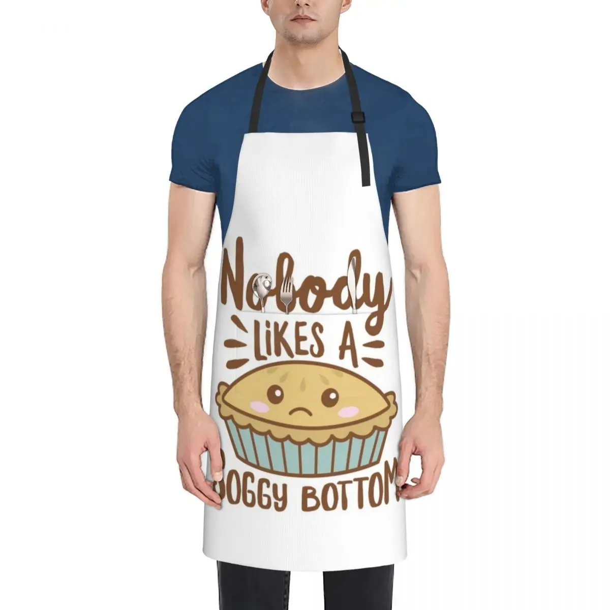 

Nobody Likes A Soggy Bottom Cartoon Pie Apron Utensils For Kitchen Household Items Useful kitchen jacket woman Apron