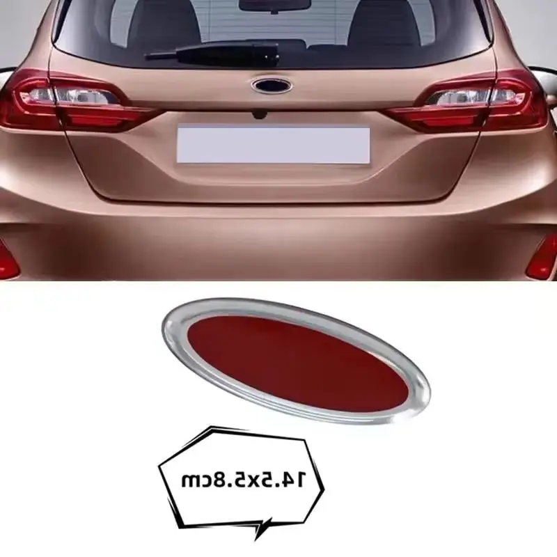 

14.5X5.8CM Car Decor Front Rear Badge for Ford Fiesta Mk7 Focus Ranger KugTrunk Emblem Head Decal