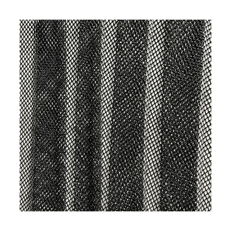 Black Diamond Mesh Luxurious Shiny High-end Dress Shoes Hats Stage Background Decoration Clothing Designer Fabric