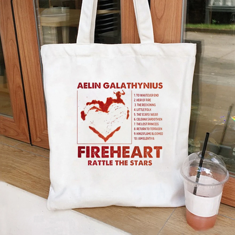 

Sarah J Maas Fireheart Festival Throne of Glass Tote Bag Merch Rowan Whitethorn ACOTAR Crescent City Handbag Booktok Sjm Gift