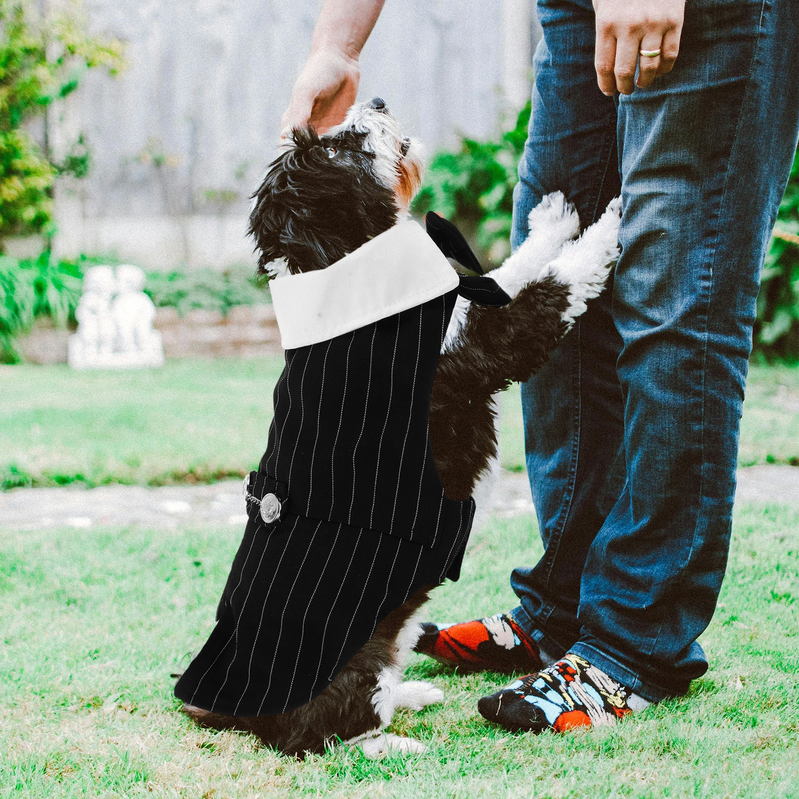 

Dog Tuxedo Comfortable Stylish Formal Suit Bow Tie Decorative Buttons Pet Costume for Wedding Party Dog Clothes