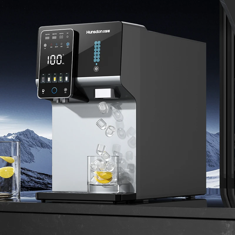 Hunsdon Automatic Desktop RO Water Dispenser Hot Cold Table Top Ice Maker Household Water Dispenser