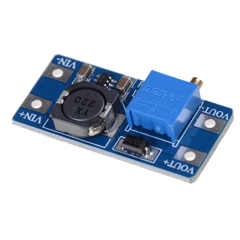Adjustable Step Up Converter Mt3608 Boost Module 2a Boost Power Supply Board Booster Input 3v/5v To 5v/9v/12v/24v