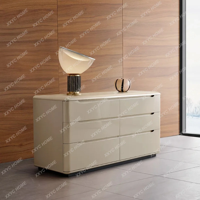 Q New arrive ix-bucket cabinet against the wall Bedroom storage cabinet Light luxury high-end makeup table